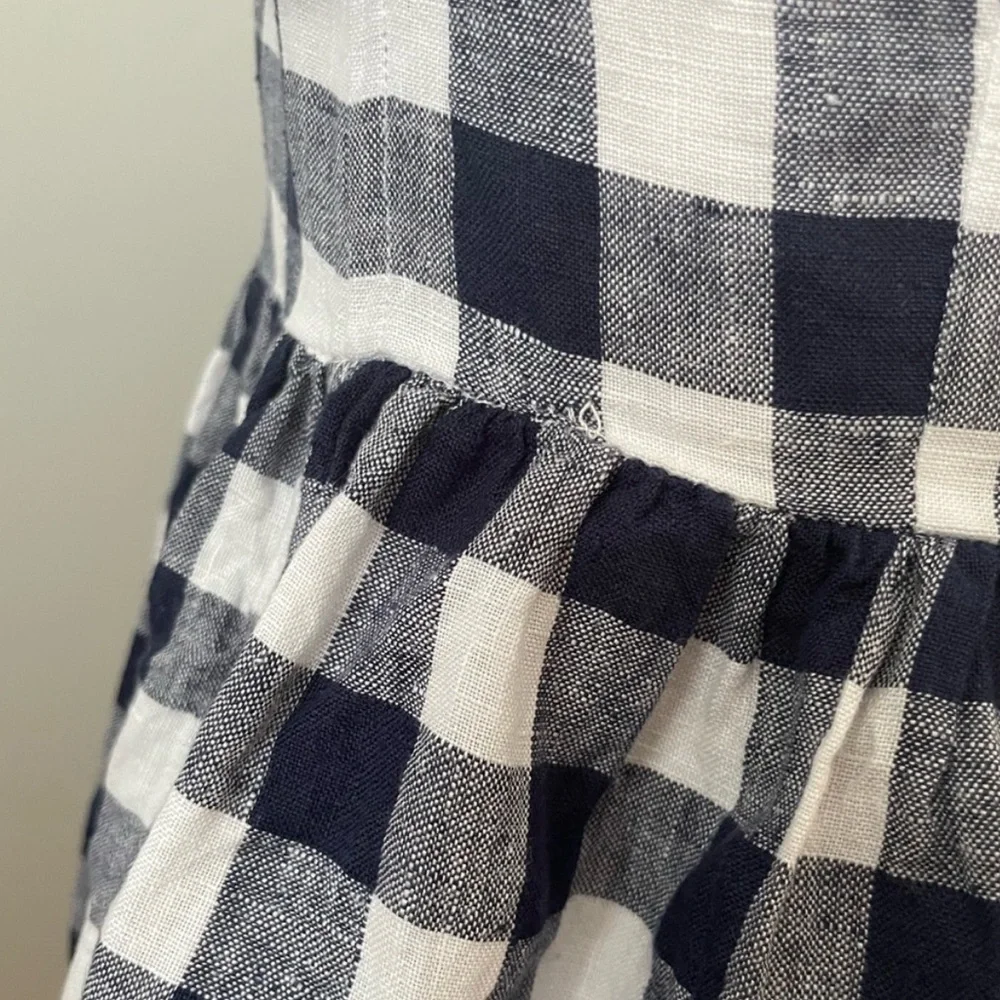 POLO RALPH LAUREN TODDLER GIRL GINGHAM LINEN SHIRTDRESS